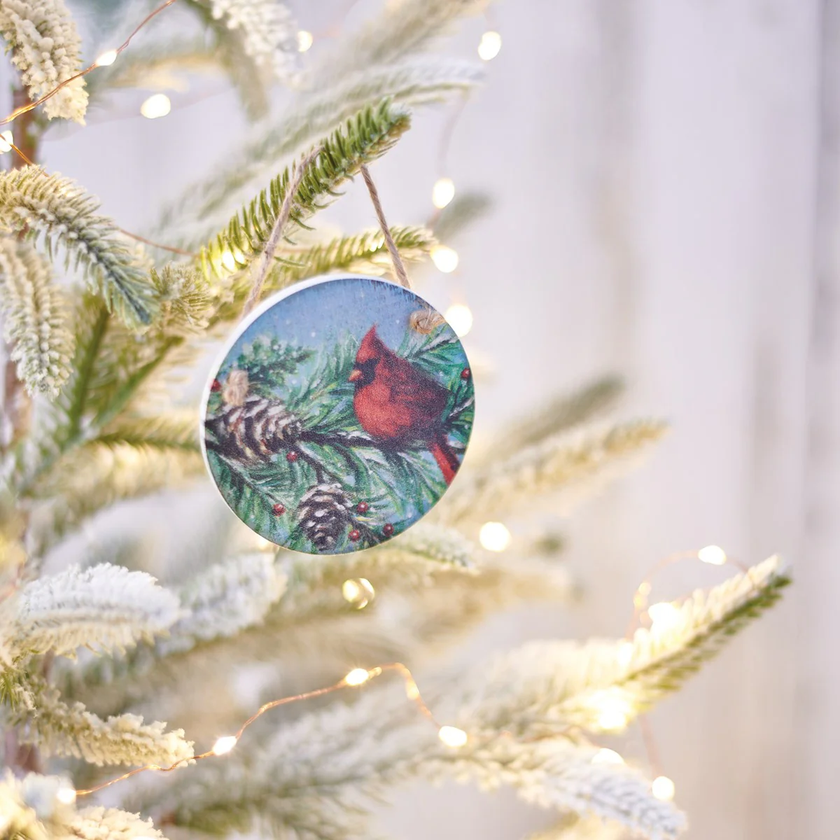 Woodland Cardinal Round Ornament - Image 2