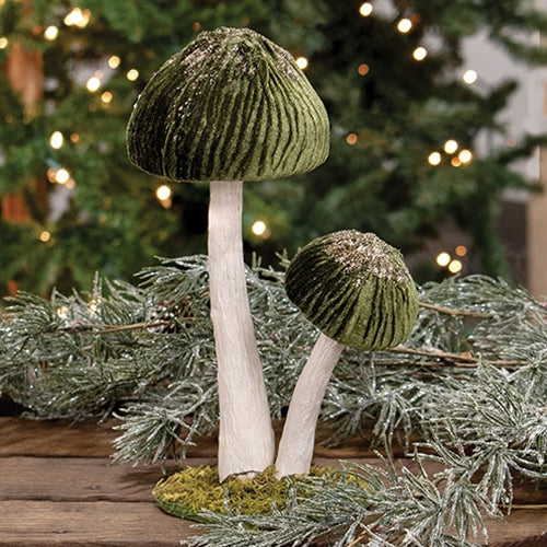 Woodland Green Mushrooms Sitter 10" H - Image 2