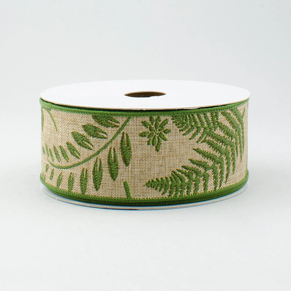 Woodland Greenery Ribbon - 1.5" x 10 Yards