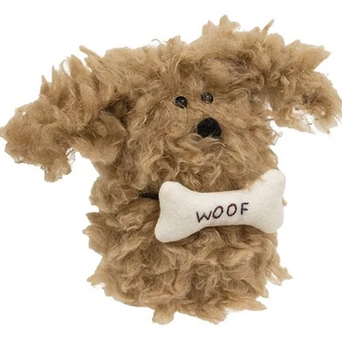 Woof Furry Tan Plush Dog - Image 2