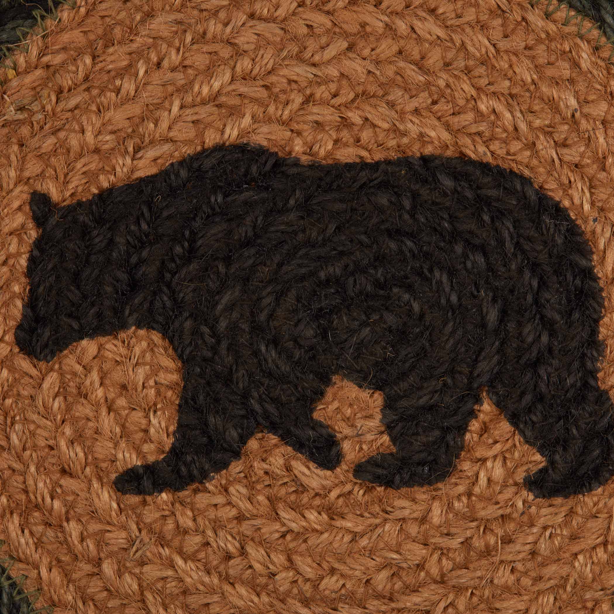 Wyatt Stenciled Bear Jute Trivet 8'' - Image 4
