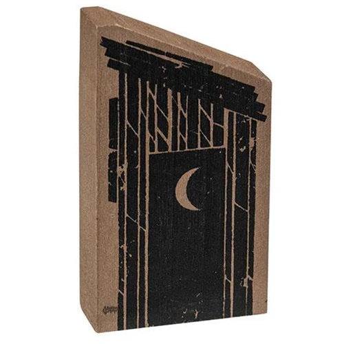 ๐ Ye Olde Outhouse Set of 3 Wooden Block Signs - Image 3
