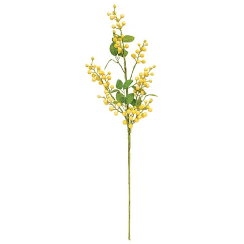 Yellow Berry 28" Faux Botanical Spray - Image 2