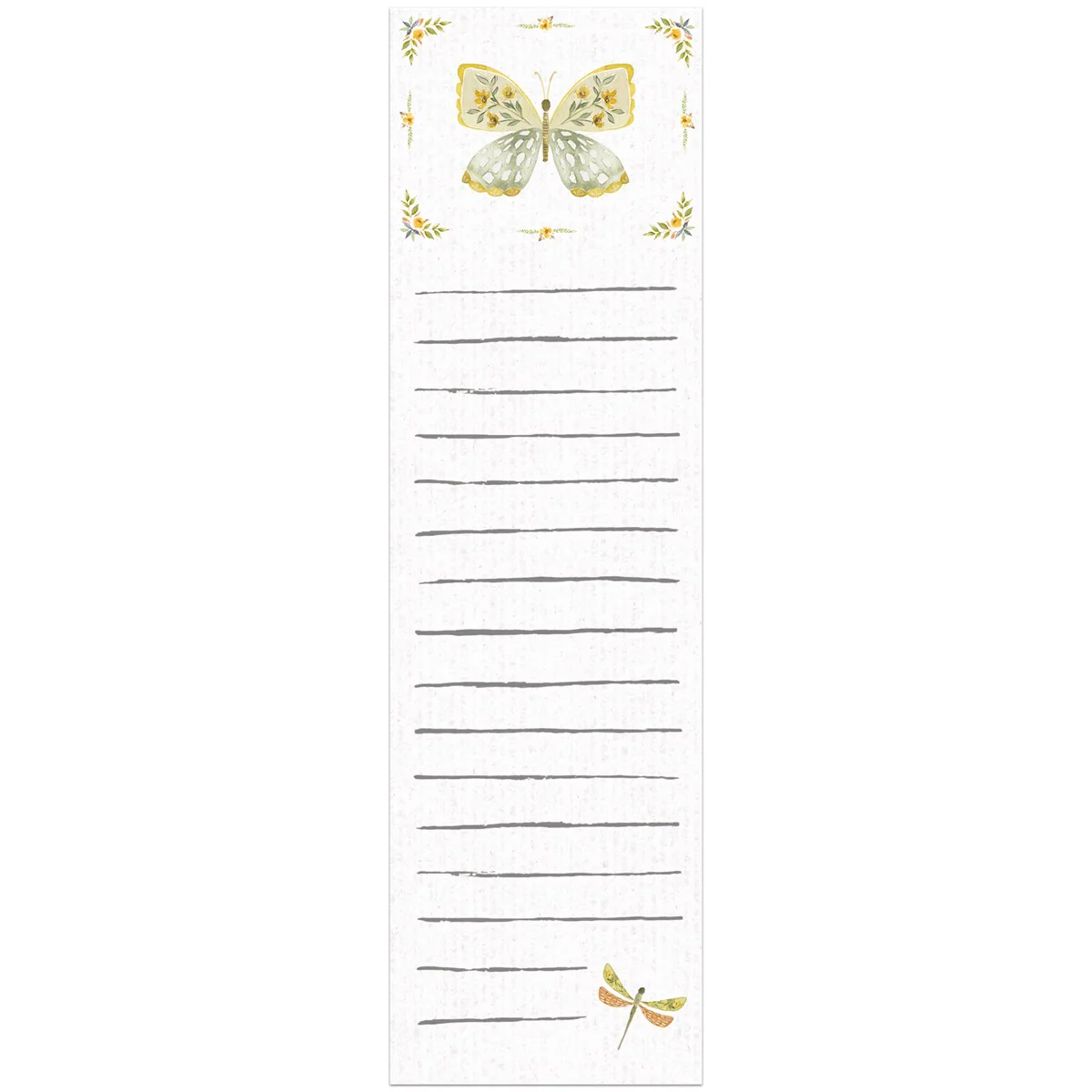 Yellow Butterfly Magnetic List Pad