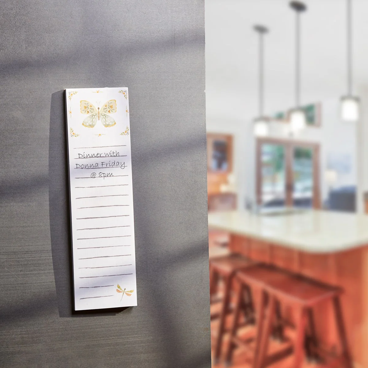 Yellow Butterfly Magnetic List Pad - Image 2