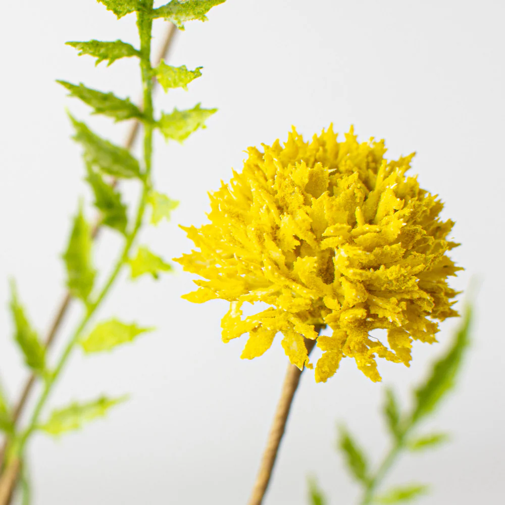 ๐ Yellow Clover 28" Faux Floral Stem - Image 2