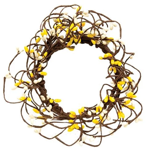 Yellow & Cream Pip Berry 6" Ring