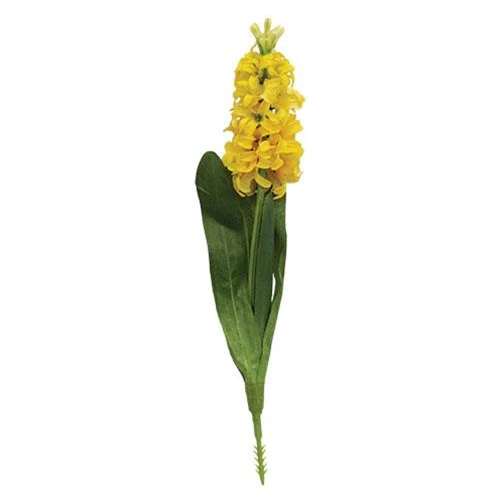 ๐ Yellow Hyacinth 17.5" Faux Floral Stem