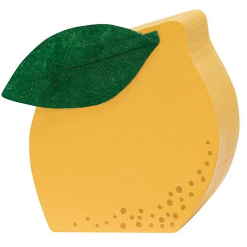 Yellow Lemon Wooden Chunky Sitter - Image 2