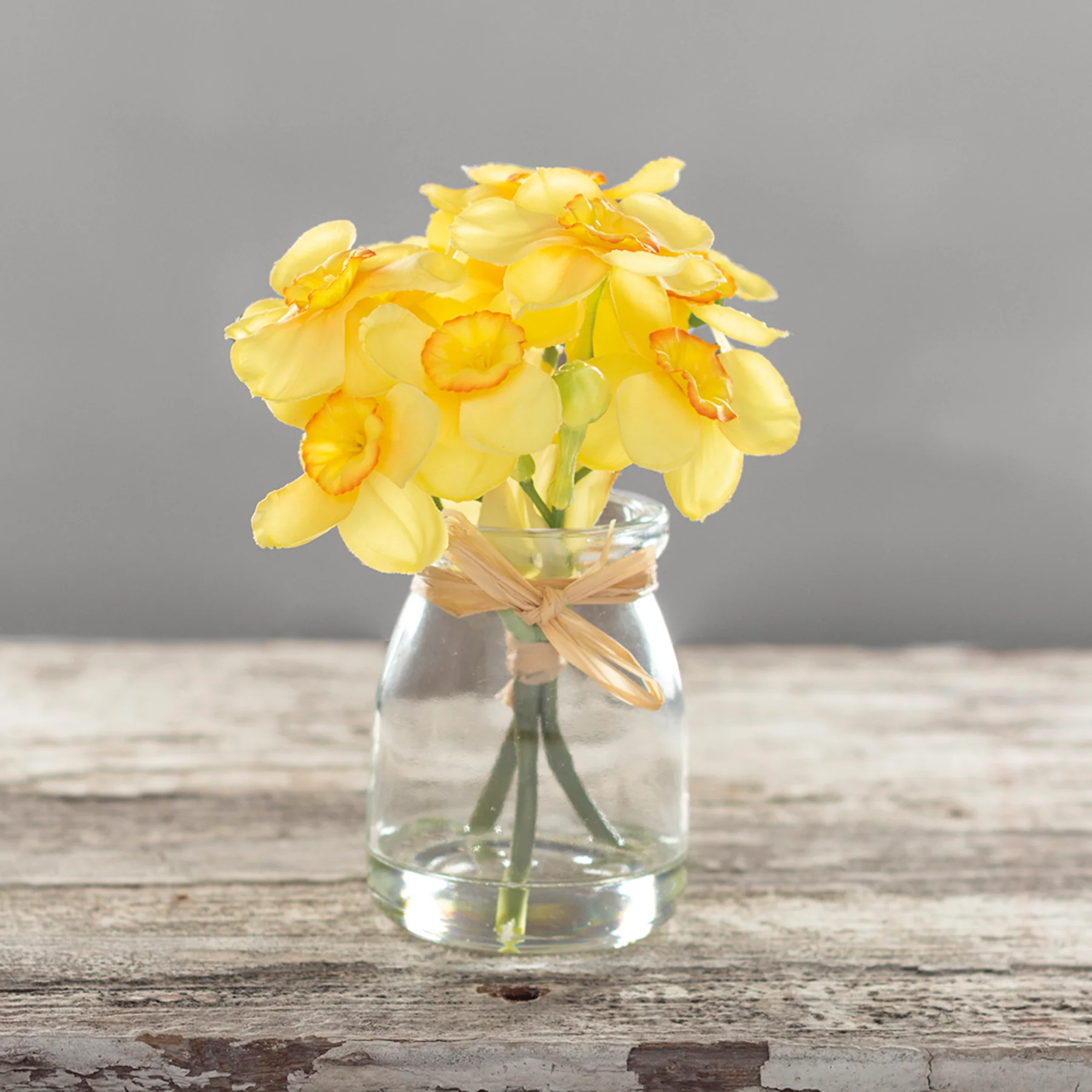 Yellow Narcissus Faux Daffodils in a Vase