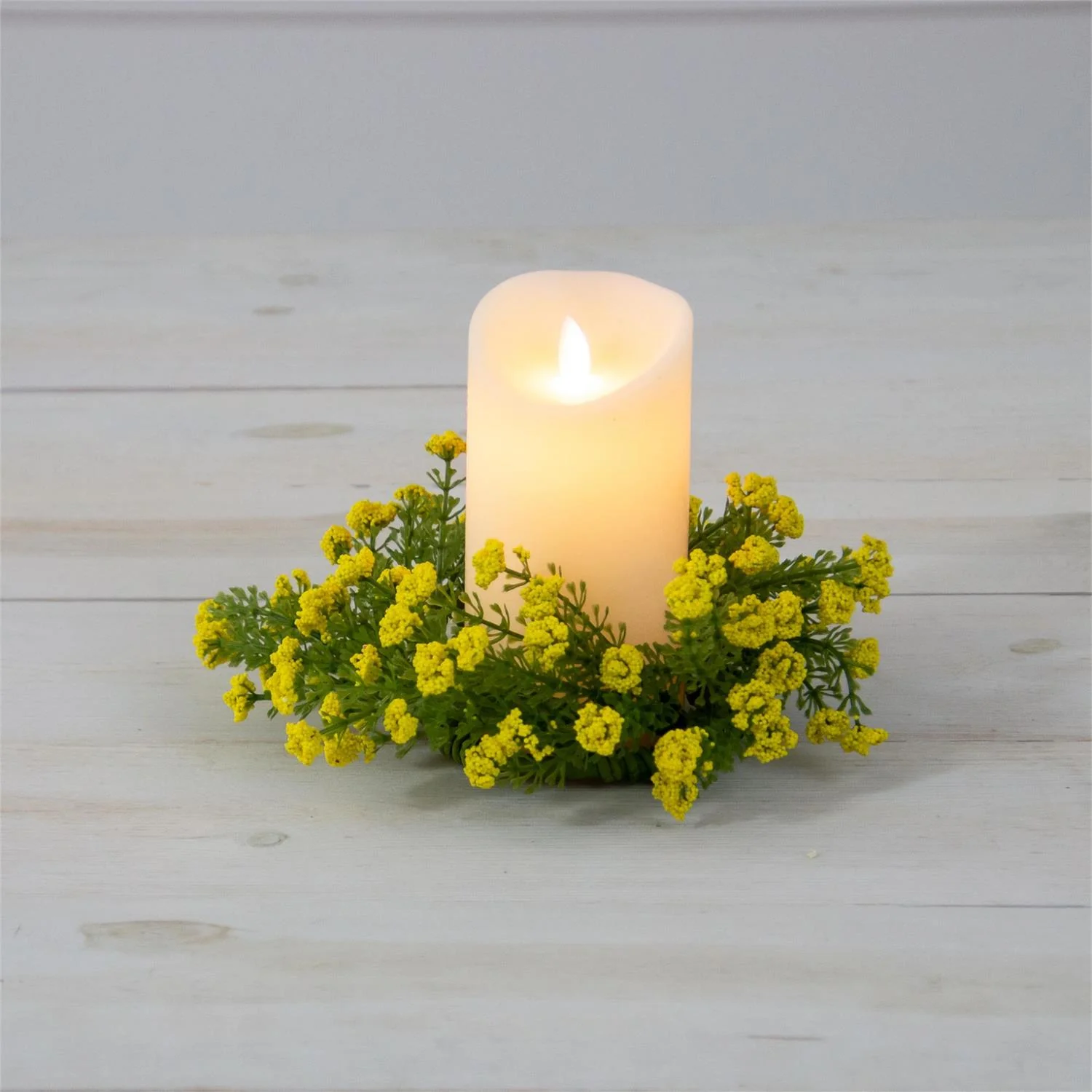 Yellow Phlox 9" Faux Small Ring - Image 2