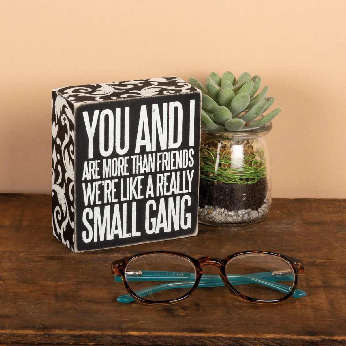 💙 You And I Are More Than Friends 4.5" Box Sign - Image 2
