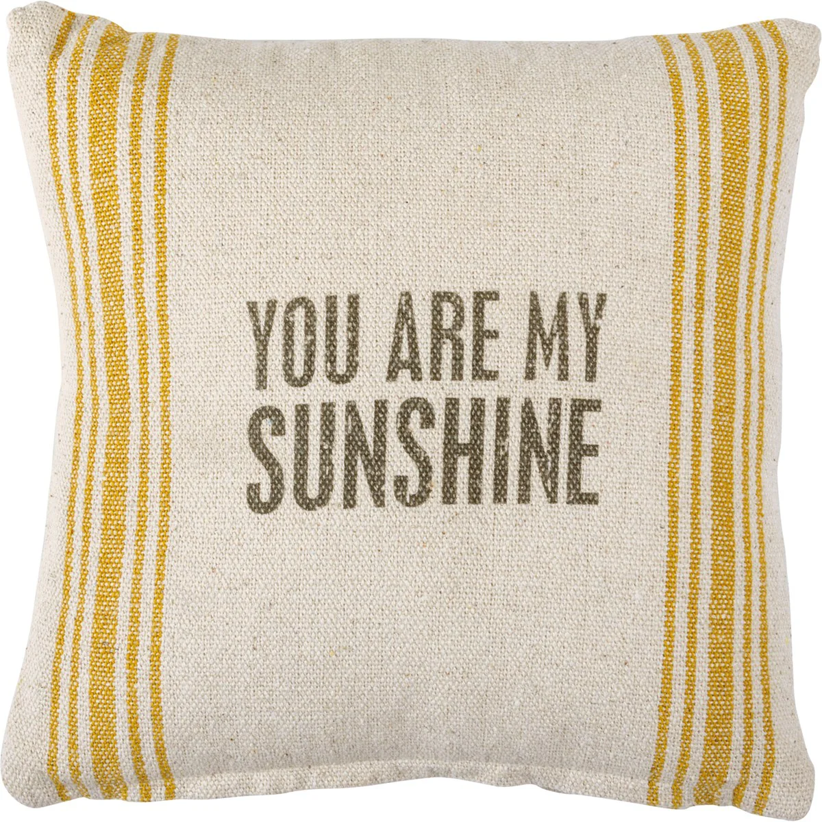 ๐ You Are My Sunshine 10" Yellow Striped Pillow