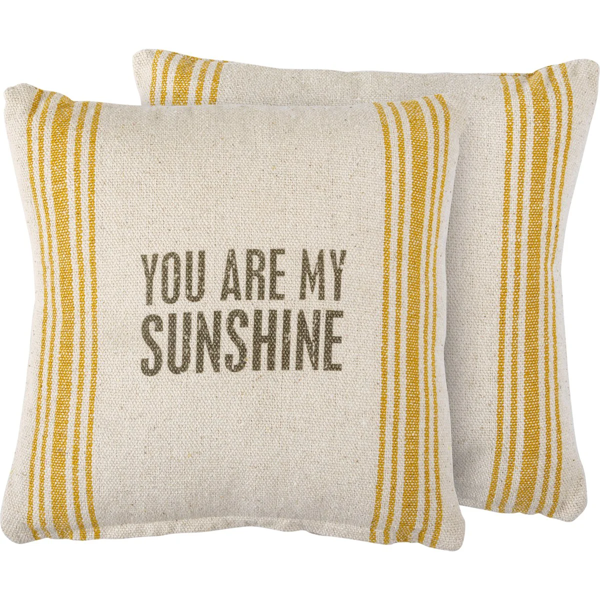 ๐ You Are My Sunshine 10" Yellow Striped Pillow - Image 3