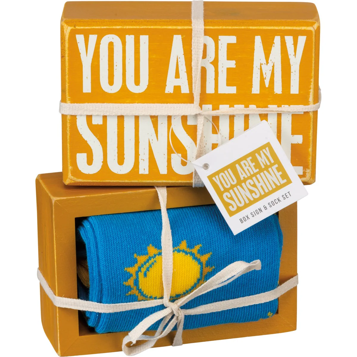 You Are My Sunshine Box Sign And Sock Set - Image 4