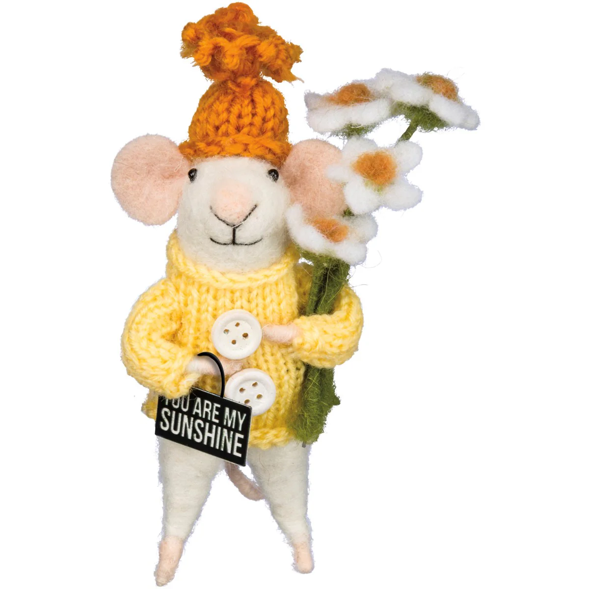 ๐ You are My Sunshine Felt Mouse Figure
