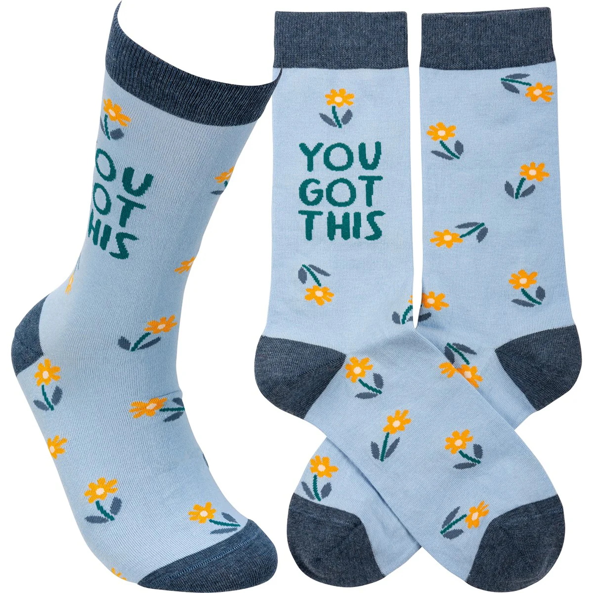 You Got This Fun Flower Novelty Socks