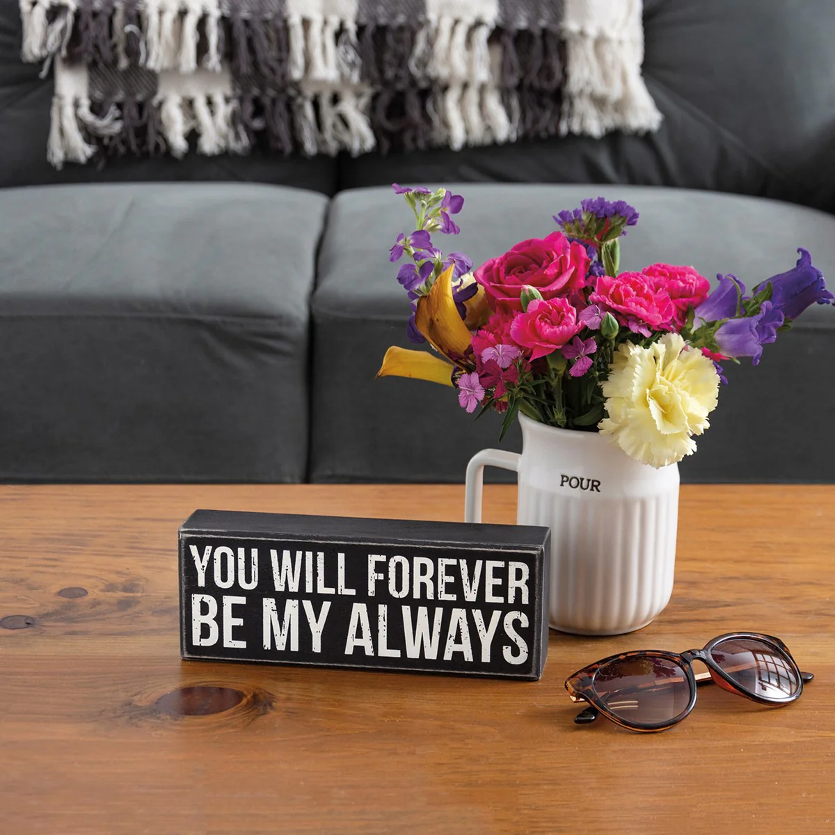 You Will Forever Be My Always 8" Box Sign - Image 3