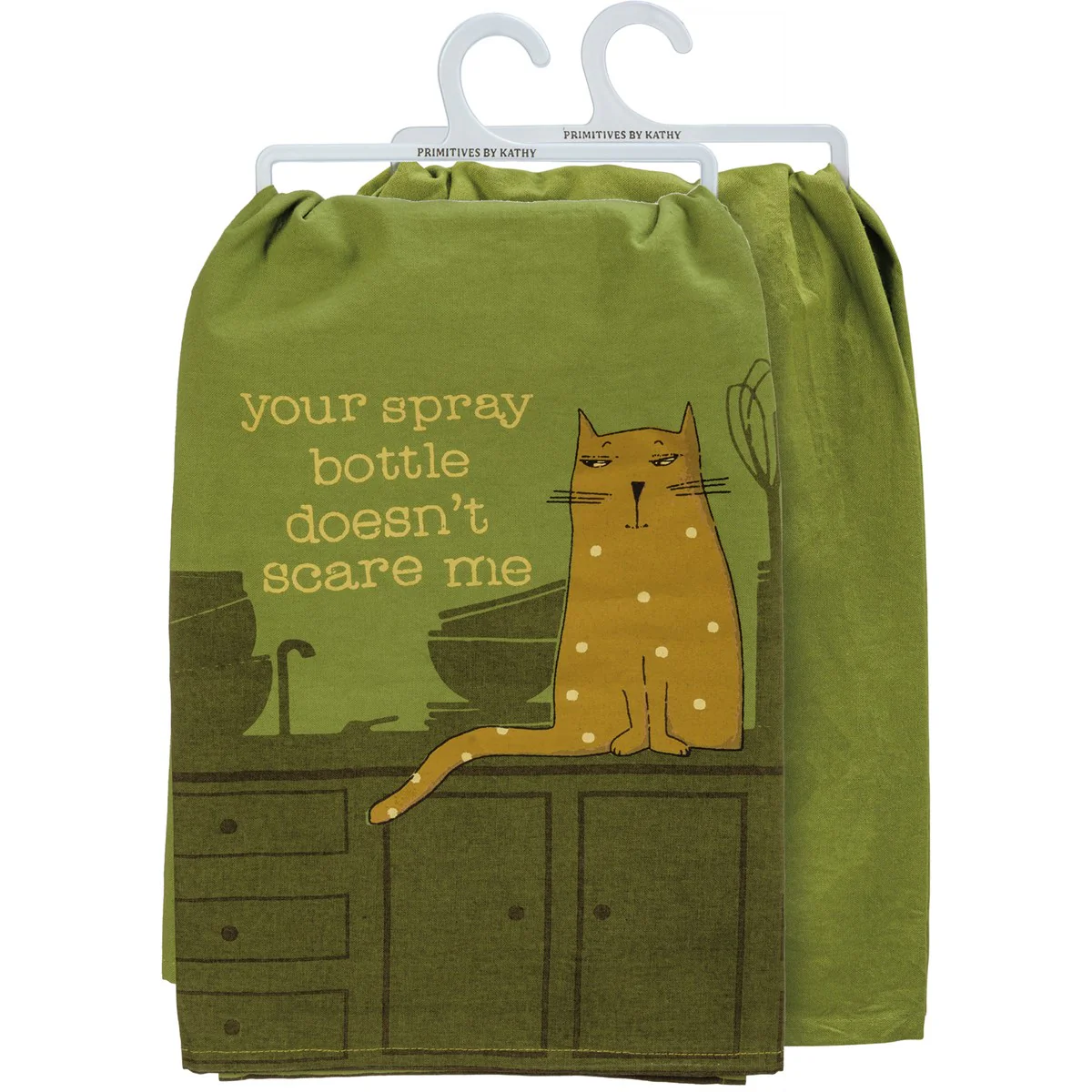๐ Your Spray Bottle Doesn't Scare Me Cat Kitchen Towel - Image 2