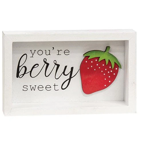 ๐ You're Berry Sweet Strawberry Small Shadowbox Frame