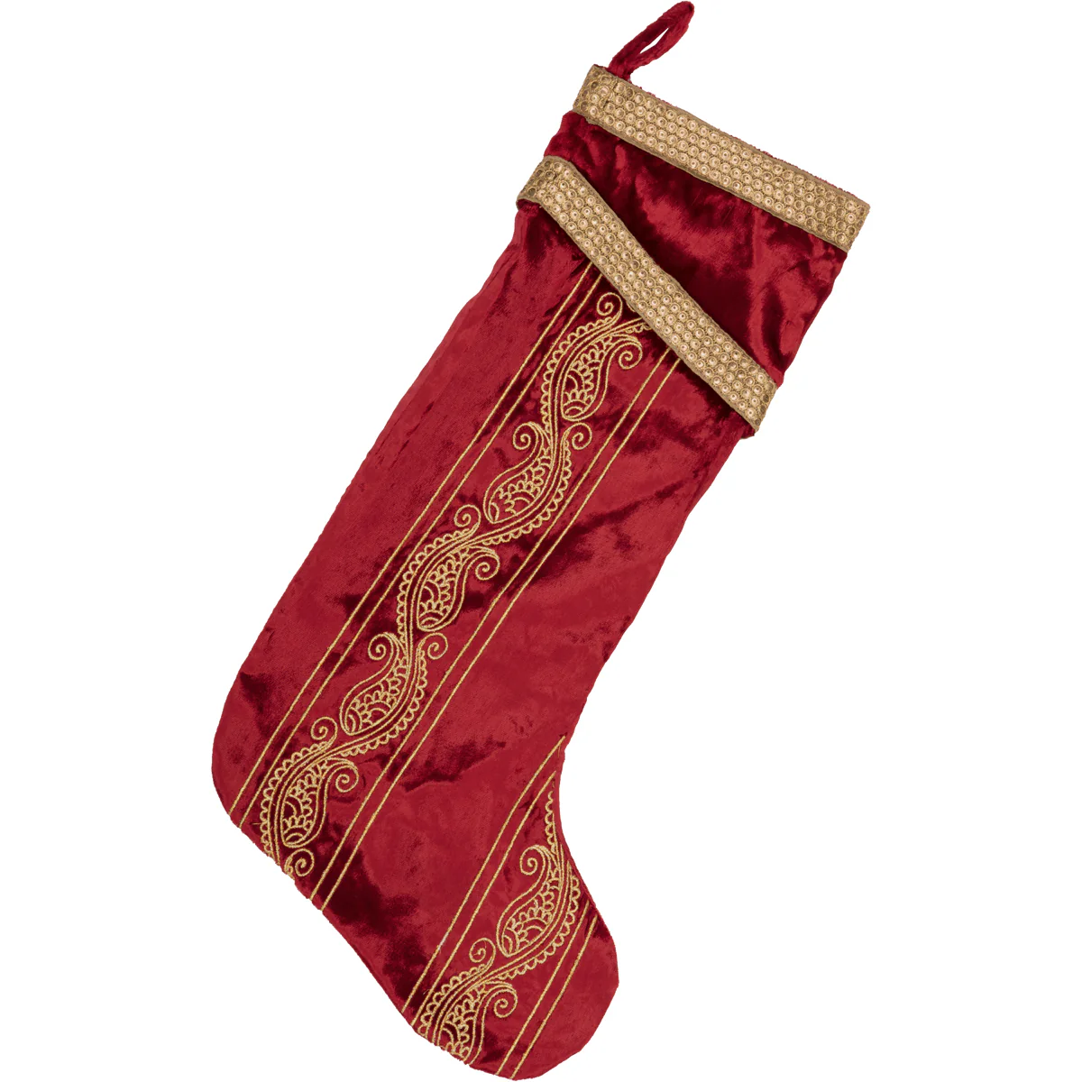 Yule Christmas Red and Gold 20" Stocking - Image 2