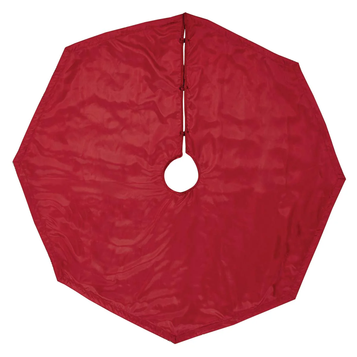 Yule Red and Gold 48" Christmas Tree Skirt - Image 3